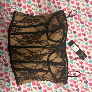 Fashion Nova Black Lace Bustier